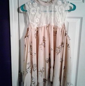 Blush Cold Shoulder Top